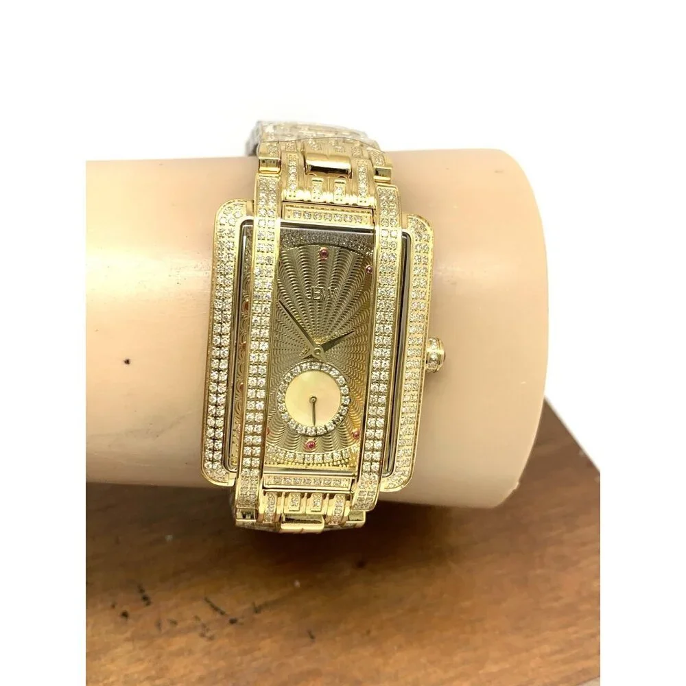 JBW Women's Watch PS505A Mink Swiss Quartz 18k Gold Plated 505 Diamonds 28mm